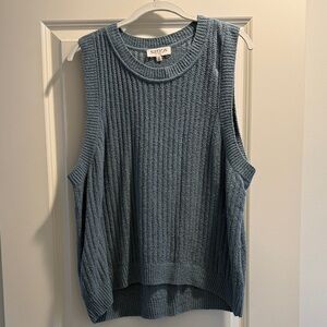 Nation Textured Blue Knit Tank